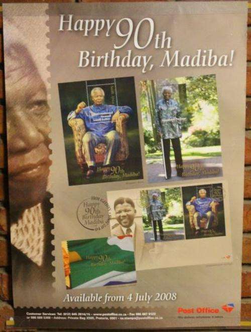 Mandela - "Happy 90th Birthday, Madiba" Mandela Post Office Poster