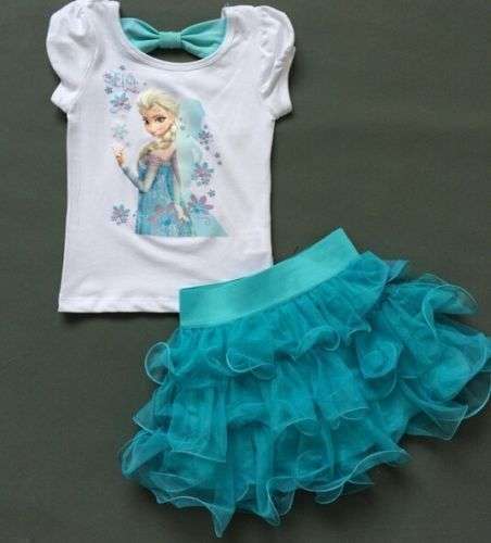 kids Girls Dresses Disney *Elsa Frozen dress costume Princess Anna party dresses