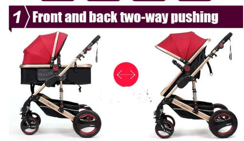 Original Belecoo Baby Stroller 2 in 1 Wine Red Color