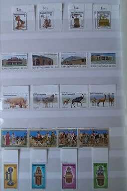 Bophuthatswana 1977-88 singles in 8 pg Stockbook MM & UM