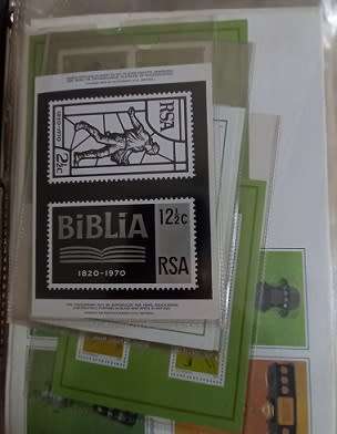 RSA, SWA & Homelands M/Sheets & FDCs (many duplicates) + 1970 RSA Biblia photo release