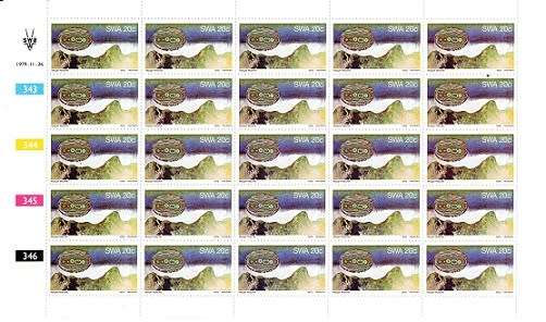 SWA 1979 Gemstones set in sheets VF UM