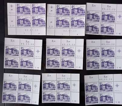 RSA 3rd, 4th & 5th Defin Cyl Blks some with many duplicates, VF UM