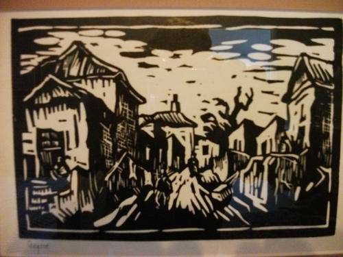 Gregoire Boonzaier "District Six" Framed Linocut