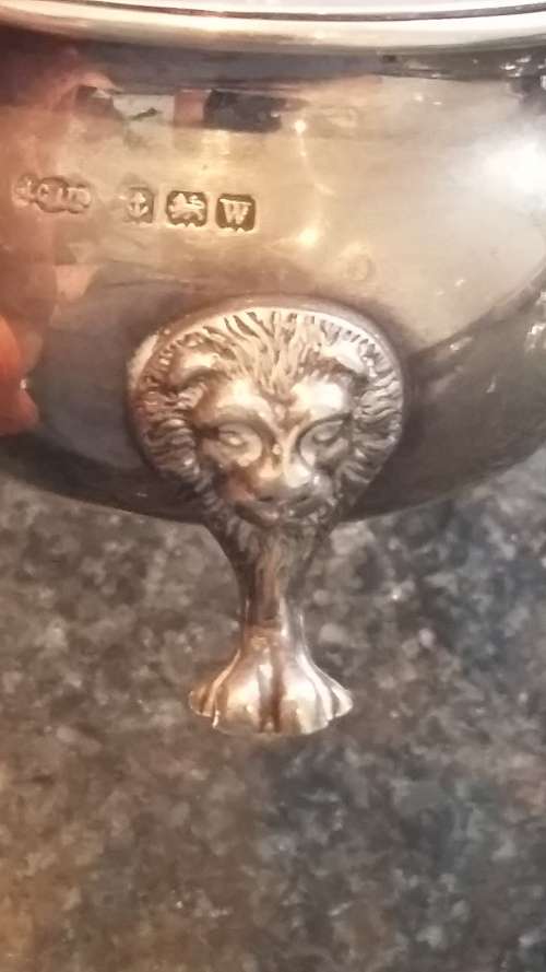 925 sold sterling Silver salts pot