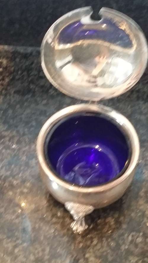 925 sold sterling Silver salts pot