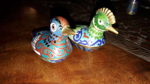 Pair of decorative birds
