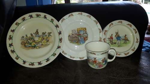 4 items 1950 royal doulton bunnykins Barbara Vernon