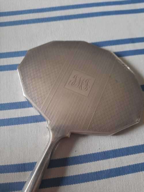 Art deco hand mirror