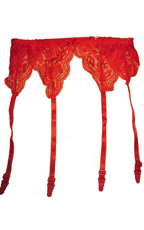 Red Lace Garter Belt