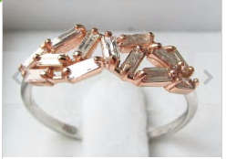 EXCLUSIVE PIECE [R46542] NATURAL PINK DIAMOND [0.550ct] RING [18KT WHITE / ROSE GOLD]