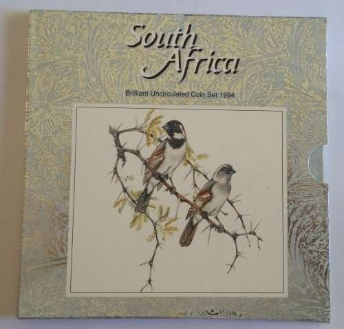 ** 1994 BRILLIANT SPARROW UNCIRCULATED  COIN SET ### AS ISSUED BY THE SA MINT. KEY DATE ***