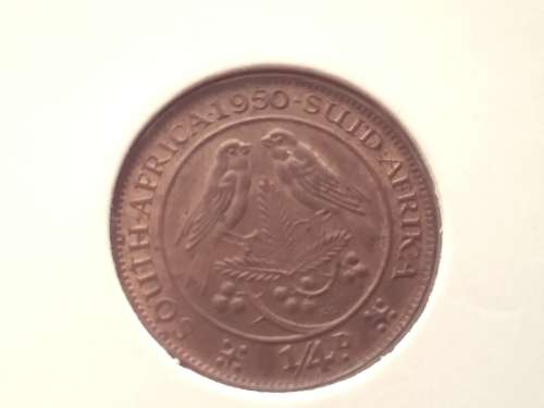 1950 UNION of SOUTH AFRICA FARTHING. SEALED.