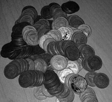 SILVER 100 UNION OF SOUTH AFRICA 3D COINS.  BID PER LOTS OF 25. RANGING BETWEEN 1952 - 1959.