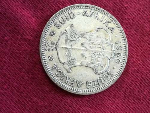 1960 UNION OF SOUTH AFRICA 2 SHILLING / = SILVER!