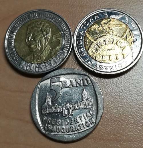 3 HIGH VALUE MANDELA COINS: 1994 INAUGURATION, 2008 (90th) BIRTHDAY + THE GRIQUA. BID PER COIN...