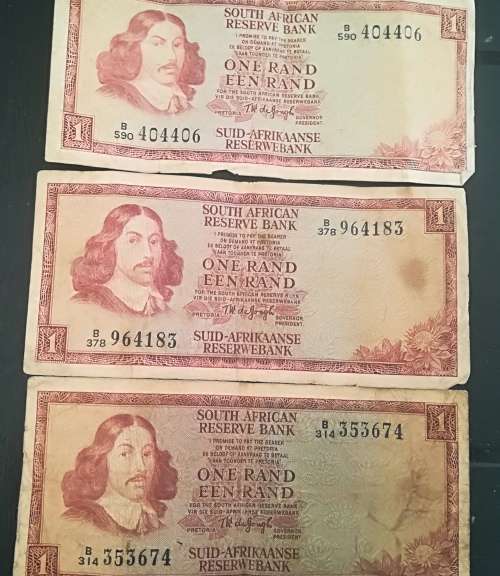 3 x T W DE JONGH R1 NOTES. BID PER NOTE TO TAKE ALL 3.