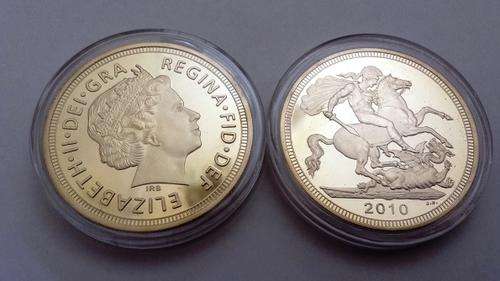 24kt GOLD PLATED ELIZABETH II, REGINA.FID,DEF, 2010. SEALED IN CAPSULE.