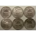 R1 START! 6 X 1994 MANDELA PRESIDENTIAL INAUGURATION R5 COINS. BID PER COIN!