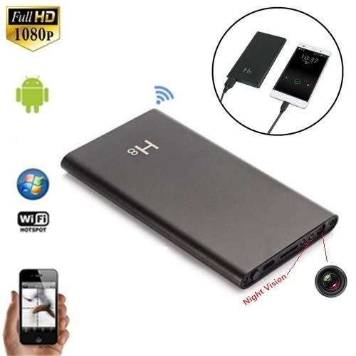 WIFI camera H8 p2p HD 1080P WIFI mobile Power Bank External Battery wireless IP Cameras DVR