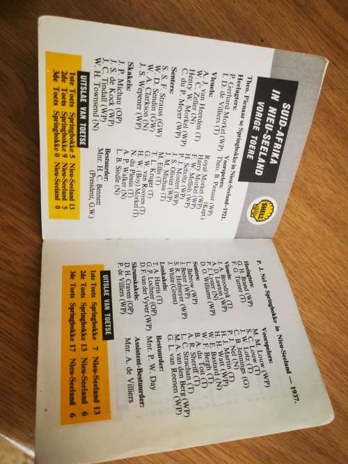 1960 Afrikaans Original Autographed "All Blacks in South Africa" Booklet