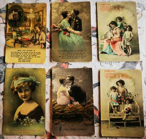 Antique Dutch Romantic Postcards - Alan McFarlane (6 Cards)