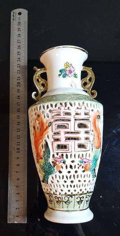 chinese style vase carving porcelain