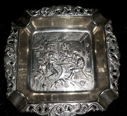 Beautiful silver plated Ashtray