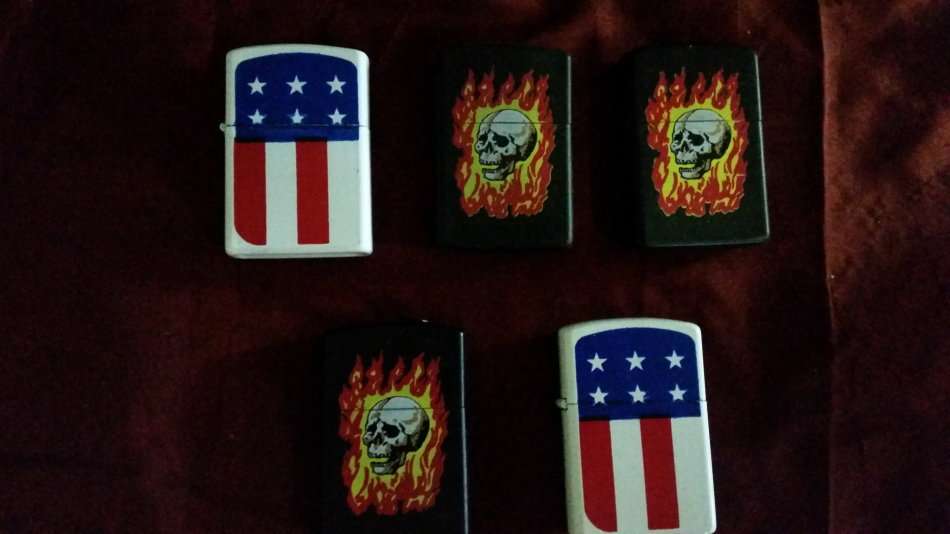 zippo style 5X Lighters one bid for all 5