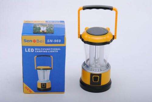 LED MULTI FUNCTIONAL SOLAR CAMPING LIGHT: - Model: SN-969