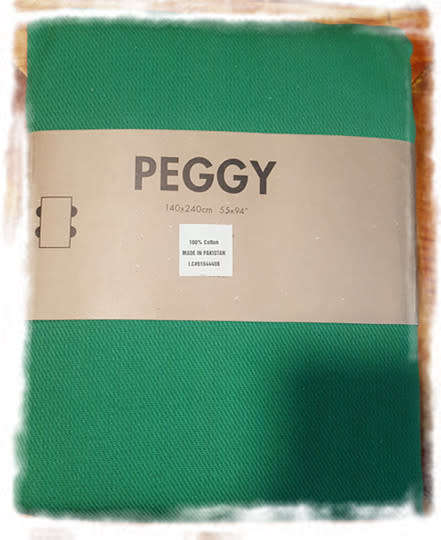 100% cotton green table cloth size :140x240cm