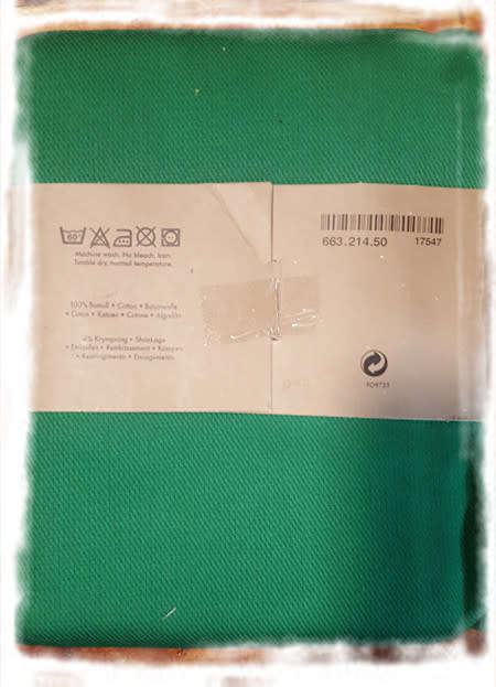 100% cotton green table cloth size :140x240cm