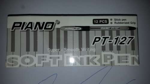 PIANO BLUE INK SOFT BALL PEN BID FOR 12 PENS