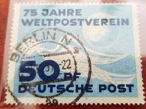 East German (DDR)--75th anniv. of the UPU USED