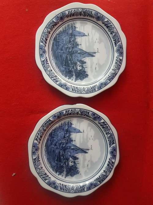 2× Delft  - Oude Molen Fabriek B.V. - display plates