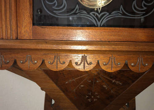 ANTIQUE I. MENDELSOHN SOLID WALNUT WALL CLOCK