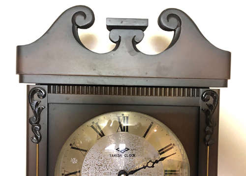 WOODEN WALL CLOCK, 30 DAY WINDING WITH PENDULUM