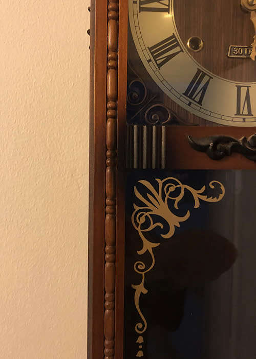 ANTIQUE RHYTHM WALL CLOCK, 30 DAY WINDING WITH PENDULUM