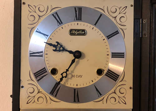 ANTIQUE RYTHM WOODEN WALL CLOCK 30 DAYS WINDING