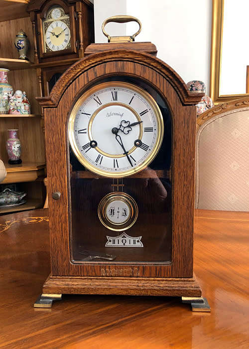 ANTIQUE MANTEL CLOCK, DUTCH WARMINK WUBA