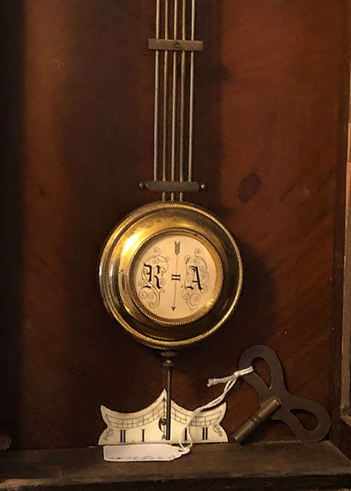 ANTIQUE HAC SOLID WOOD WALL CLOCK EARLY 1900S