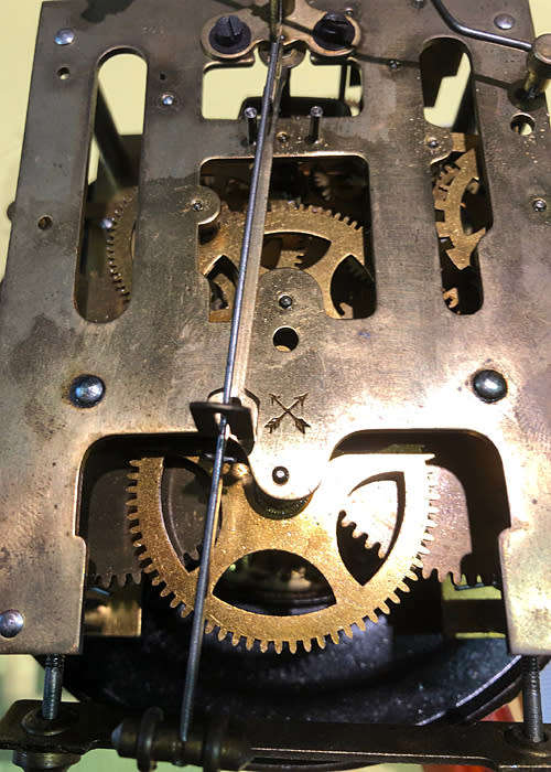 ANTIQUE HAC SOLID WOOD WALL CLOCK EARLY 1900S