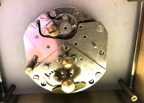 VINTAGE SWIZA ALARM CLOCK, SOLID BRASS 8 DAYS WINDING