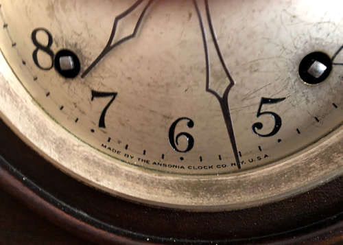 ANTIQUE ANSONIA MANTLE CLOCK, WORKING, CIRCA 1920