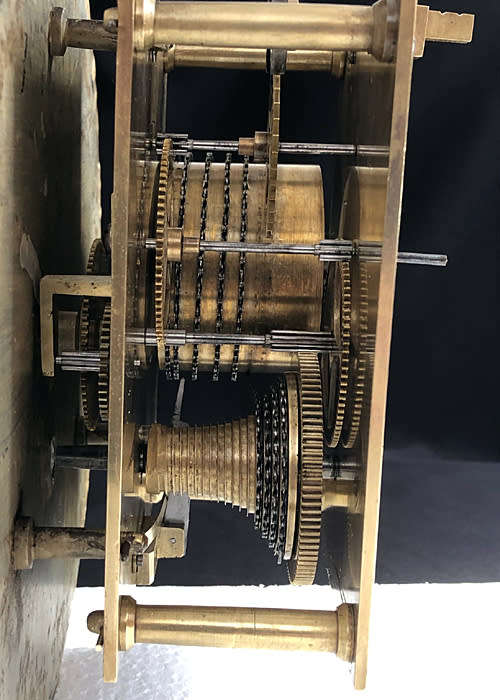 STUNNING ANTIQUE STATION CLOCK, FUSEE MOVEMENT CIRCA 1860, WORKING