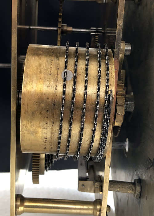 STUNNING ANTIQUE STATION CLOCK, FUSEE MOVEMENT CIRCA 1860, WORKING