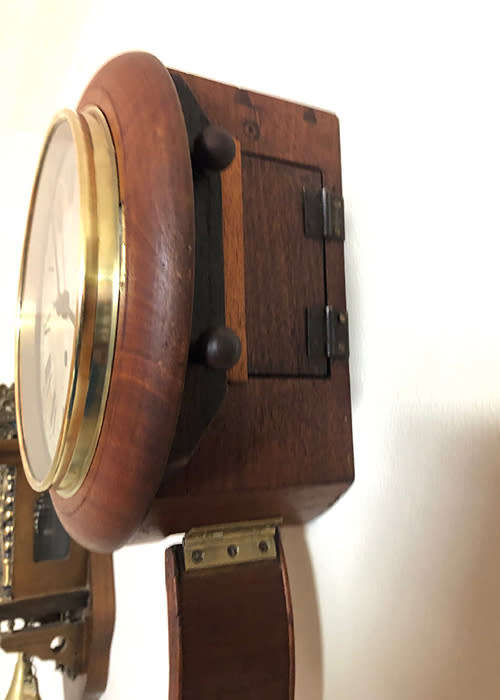 STUNNING ANTIQUE STATION CLOCK, FUSEE MOVEMENT CIRCA 1860, WORKING