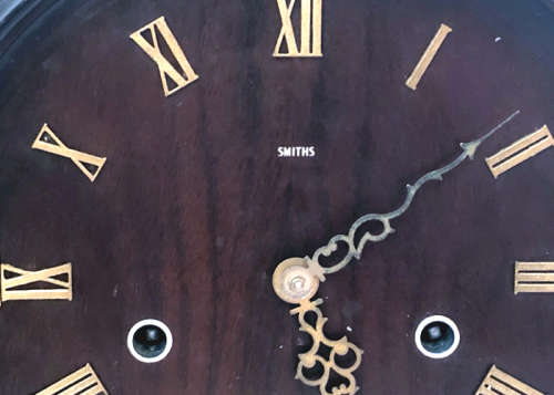 VINTAGE SMITHS DUAL CHIMING, 8 DAYS WINDING MANTLE CLOCK