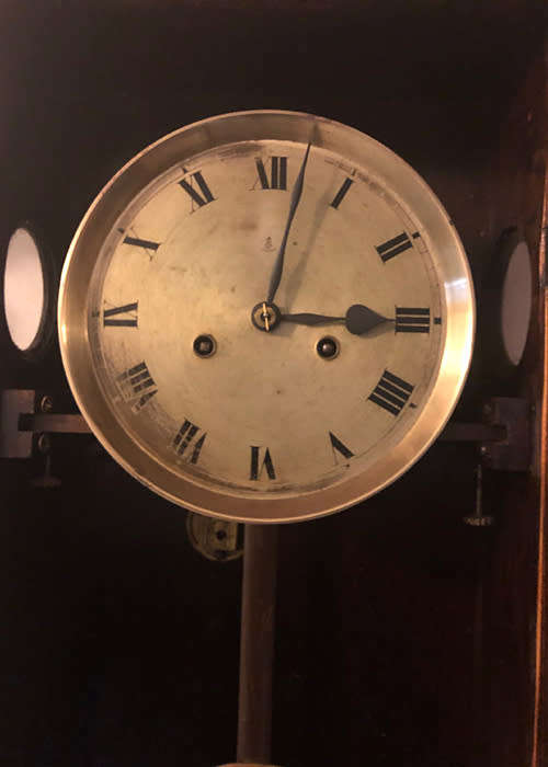 ANTIQUE GUSTAV BECKER WALL CLOCK CIRCA 1900 WORKING
