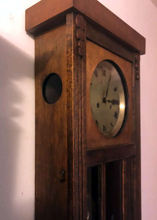 ANTIQUE GUSTAV BECKER WALL CLOCK CIRCA 1900 WORKING